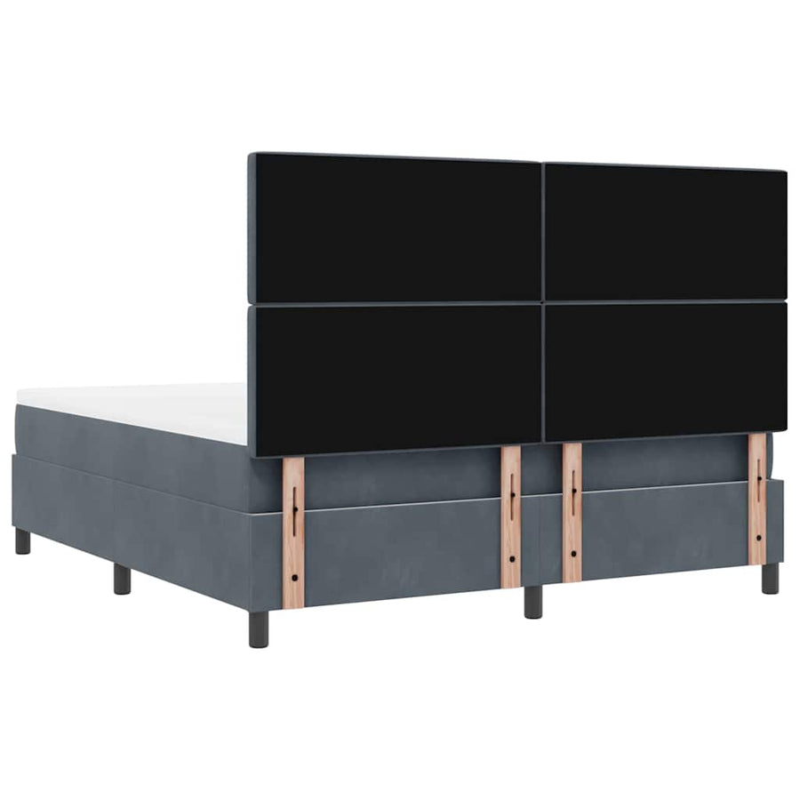 Boxspringbed met matras Donkergrijs 180 x 200 cm Fluweel