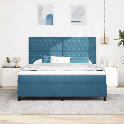 Boxspring bed met matras Donkerblauw 180 x 200 cm Fluweel