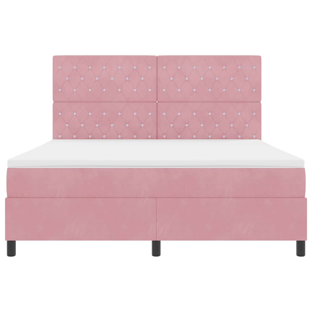 Boxspringbed met matras Roze 180 x 200 cm Fluweel