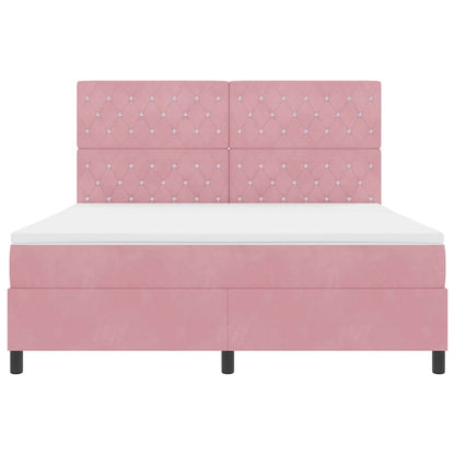 Boxspringbed met matras Roze 180 x 200 cm Fluweel