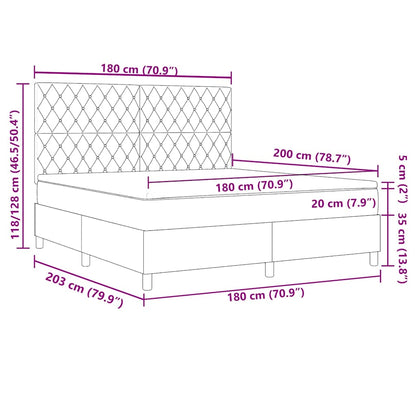 Boxspringbed met matras Roze 180 x 200 cm Fluweel