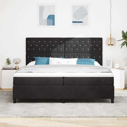 Boxspringbed met matras Zwart 200 x 200 cm Fluweel