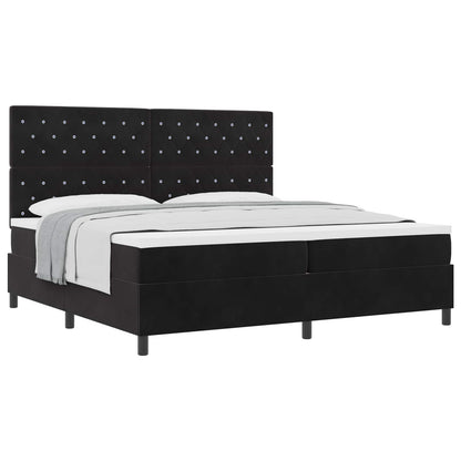 Boxspringbed met matras Zwart 200 x 200 cm Fluweel