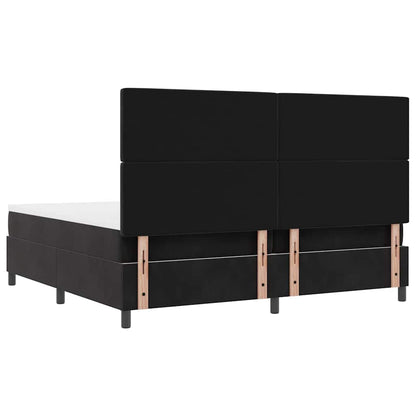 Boxspringbed met matras Zwart 200 x 200 cm Fluweel