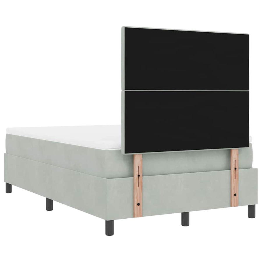 Boxspringbed met matras Lichtgrijs 120 x 190 cm Stof