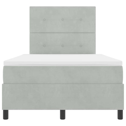 Boxspringbed met matras Lichtgrijs 120 x 190 cm Stof