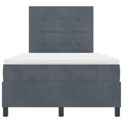 Boxspringbed met matras Donkergrijs 120 x 190 cm Stof