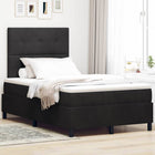Box spring bed with mattress and headboard Black 120 x 190 cm Fabric