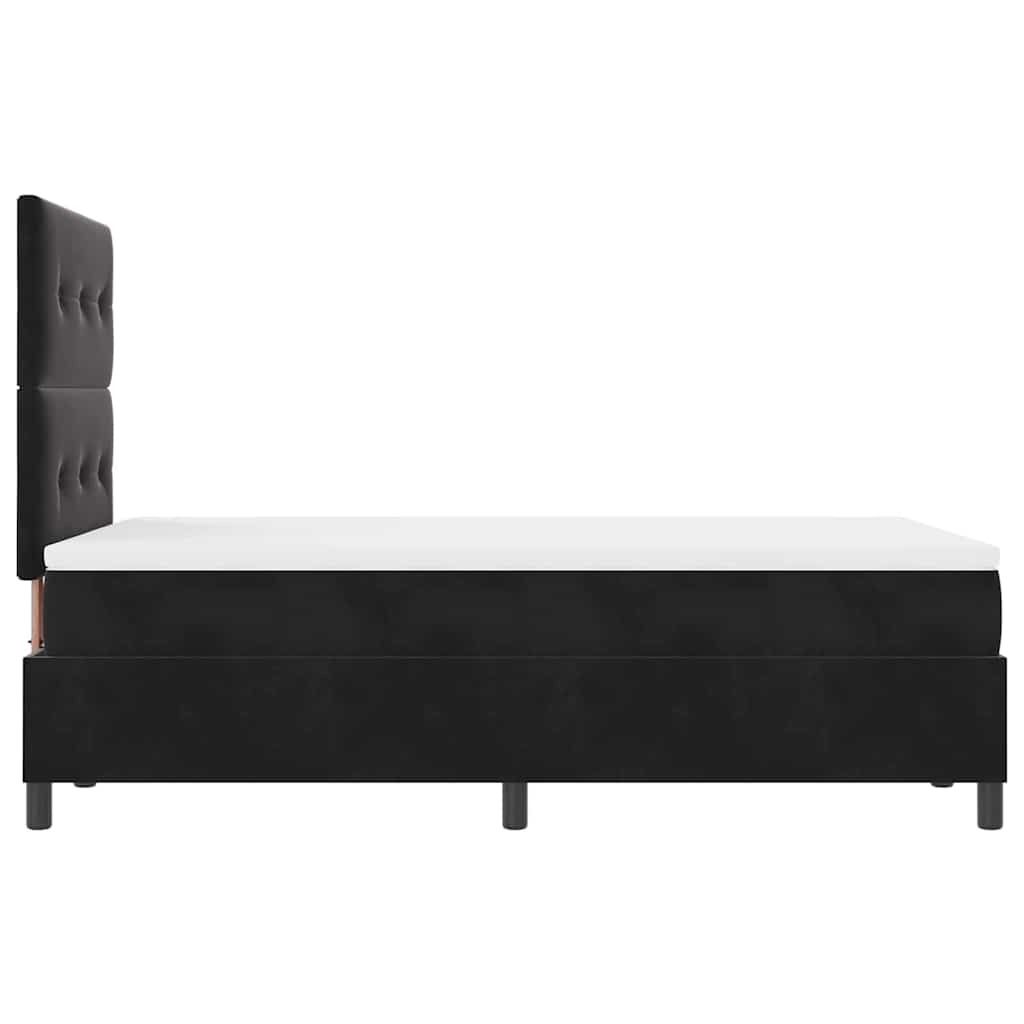 Boxspringbed met matras met hoofdeinde Zwart 120 x 190 cm Stof
