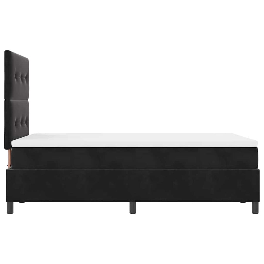 Boxspringbed met matras met hoofdeinde Zwart 120 x 190 cm Stof