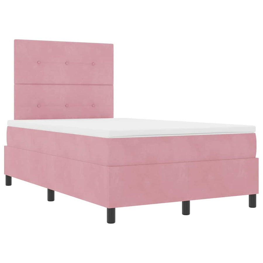 Boxspring bed met matras Roze 120 x 190 cm Fluweel