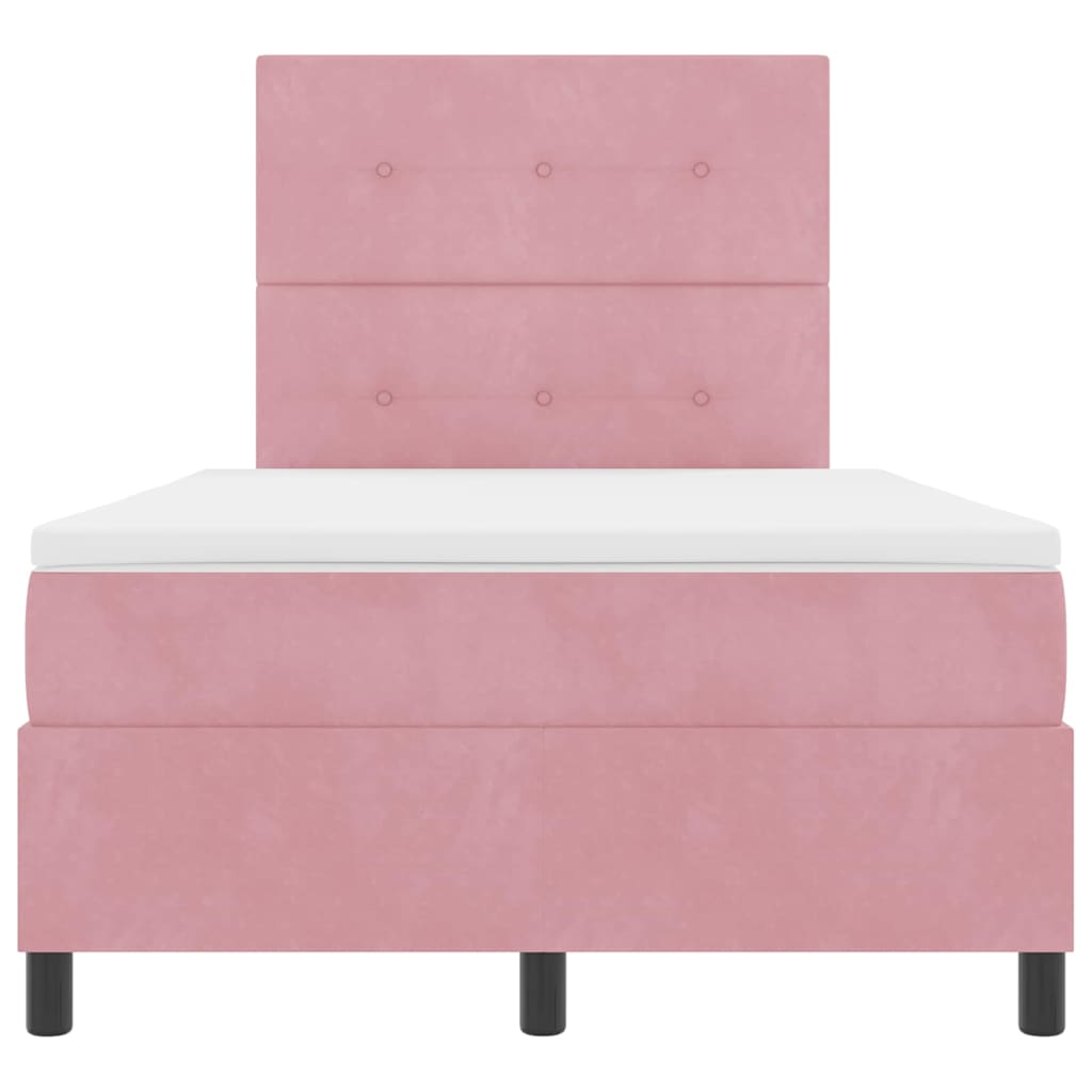 Boxspring bed met matras Roze 120 x 190 cm Fluweel