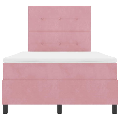 Boxspring bed met matras Roze 120 x 190 cm Fluweel