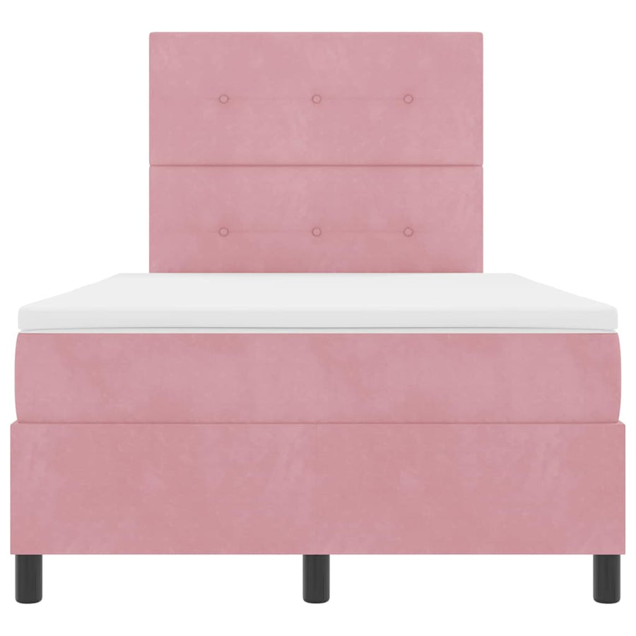 Boxspring bed met matras Roze 120 x 190 cm Fluweel