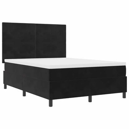 Boxspring bed met matras Zwart 140 x 190 cm Fluweel
