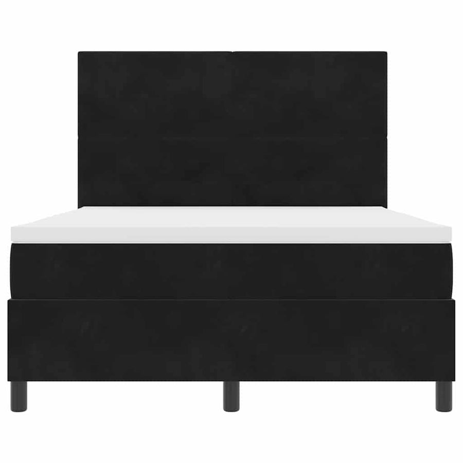 Boxspring bed met matras Zwart 140 x 190 cm Fluweel