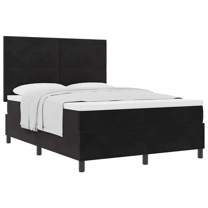 Boxspring bed met matras Zwart 140 x 190 cm Fluweel