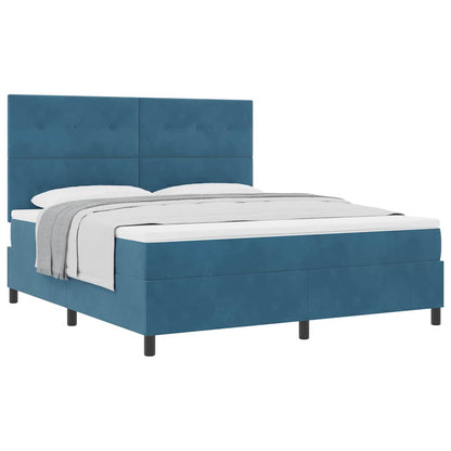 Boxspring bed met matras Donkerblauw 180 x 200 cm Fluweel