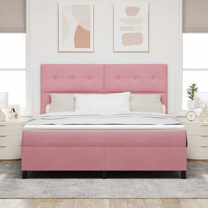 Boxspring bed met matras Roze 180 x 200 cm Fluweel