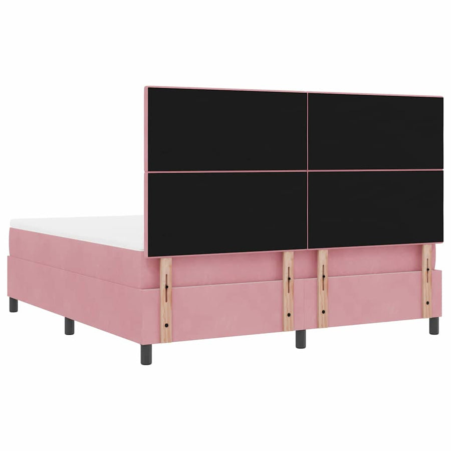 Boxspring bed met matras Roze 180 x 200 cm Fluweel