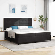 Boxspringbed 200x200 cm zwart stof