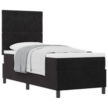 Boxspringbed met hoofdeinde Zwart 80 x 200 cm Fluweel