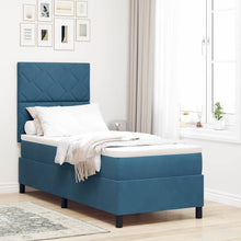 Boxspringbed met matras Donkerblauw 80 x 200 cm Stof