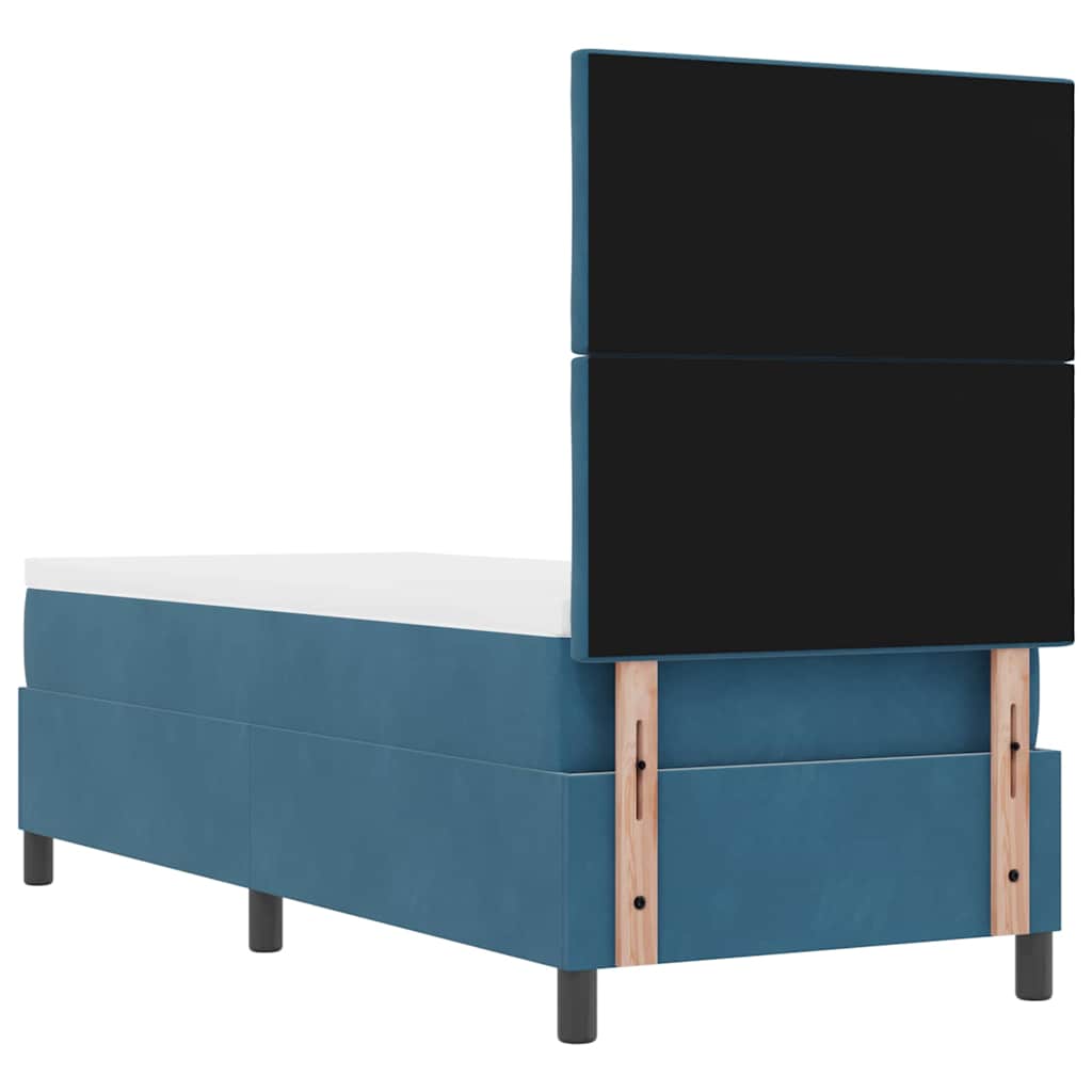 Boxspringbed met matras Donkerblauw 80 x 200 cm Stof