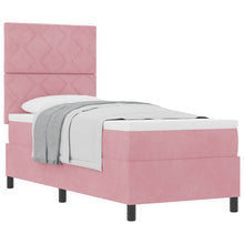 Boxspringbed met matras met hoofdeinde Roze 80 x 200 cm Stof