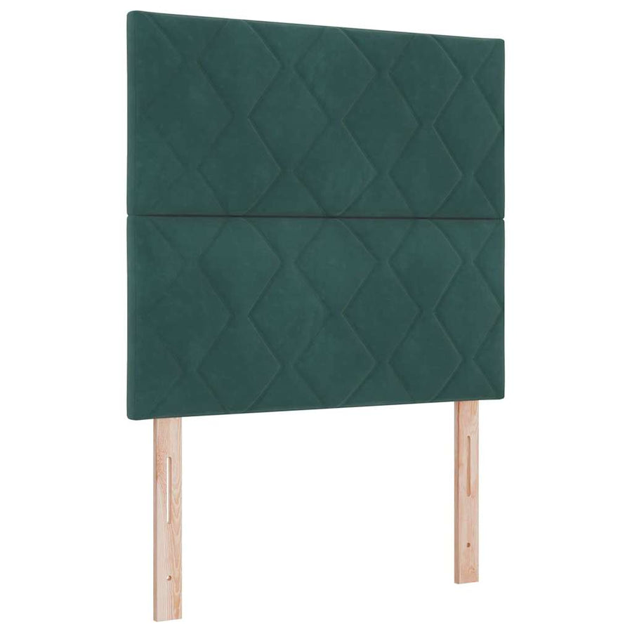 Boxspringbed met matras Donkergroen 90 x 200 cm Stof