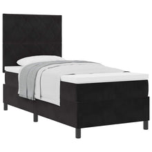 Boxspringbed met hoofdeinde Zwart 100 x 200 cm Fluweel