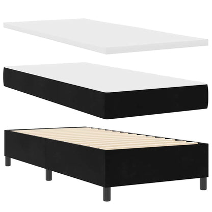 Boxspringbed met hoofdeinde Zwart 100 x 200 cm Fluweel