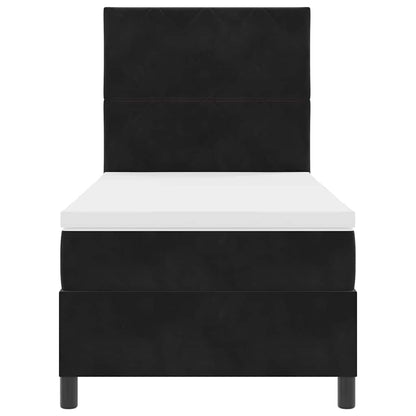 Boxspringbed met hoofdeinde Zwart 100 x 200 cm Fluweel