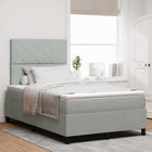 Boxspringbed lichtgrijs 120x190 cm fluweel