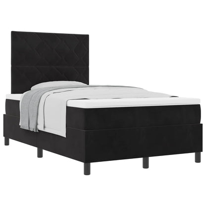 Boxspringbed met hoofdeinde Zwart 120 x 190 cm Fluweel