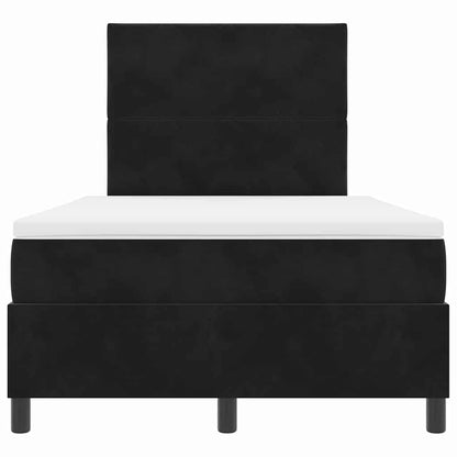Boxspringbed met hoofdeinde Zwart 120 x 190 cm Fluweel