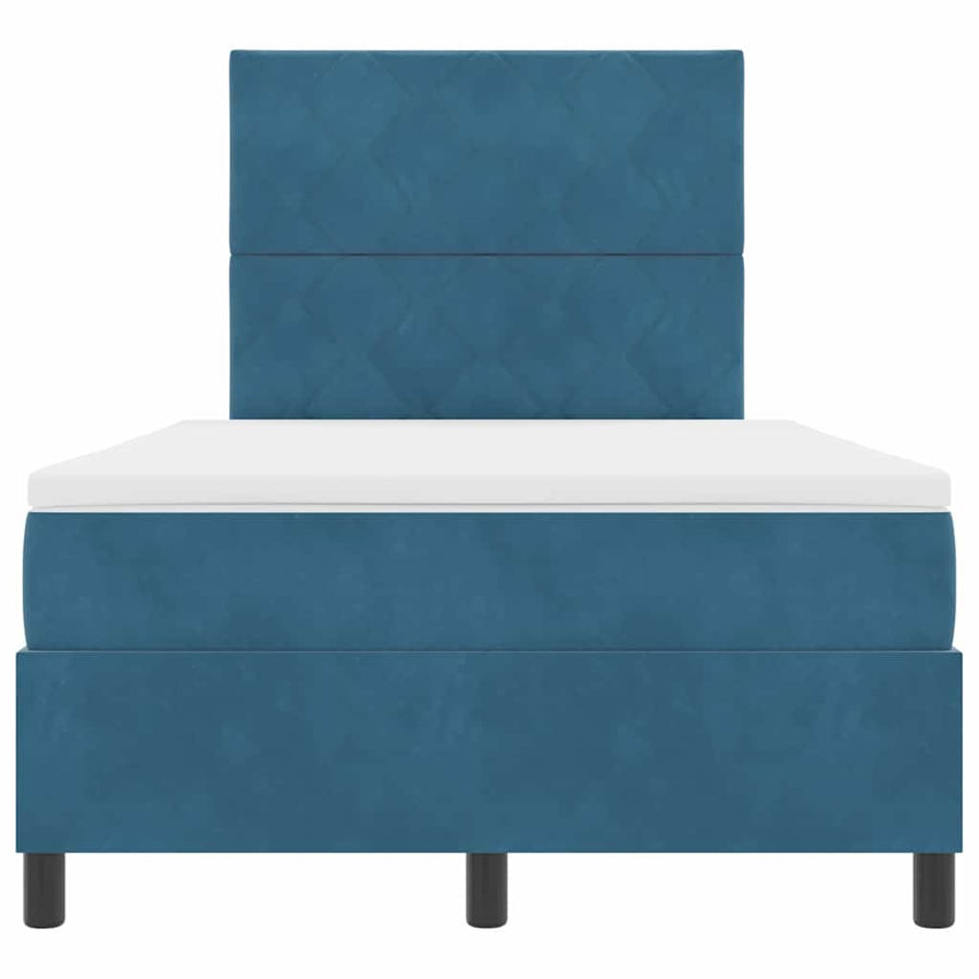 Boxspringbed met matras Donkerblauw 120 x 200 cm Stof
