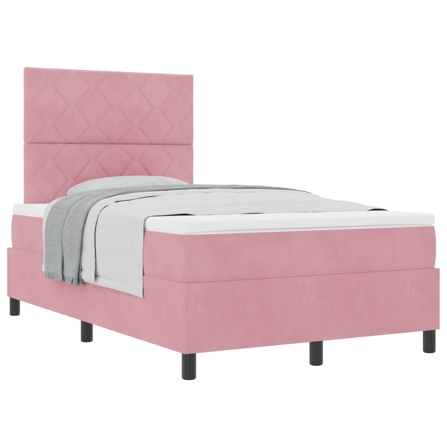 Boxspringbed met hoofdeinde Roze 120 x 200 cm Fluweel