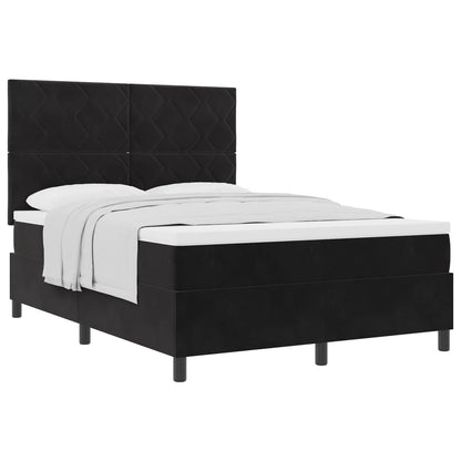 Boxspringbed met hoofdeinde Zwart 160 x 200 cm Fluweel