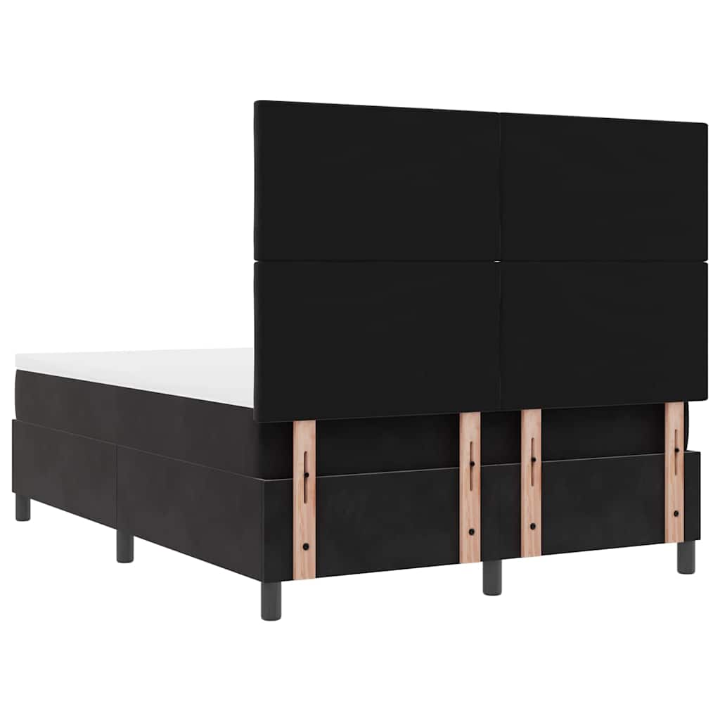 Boxspringbed met hoofdeinde Zwart 160 x 200 cm Fluweel