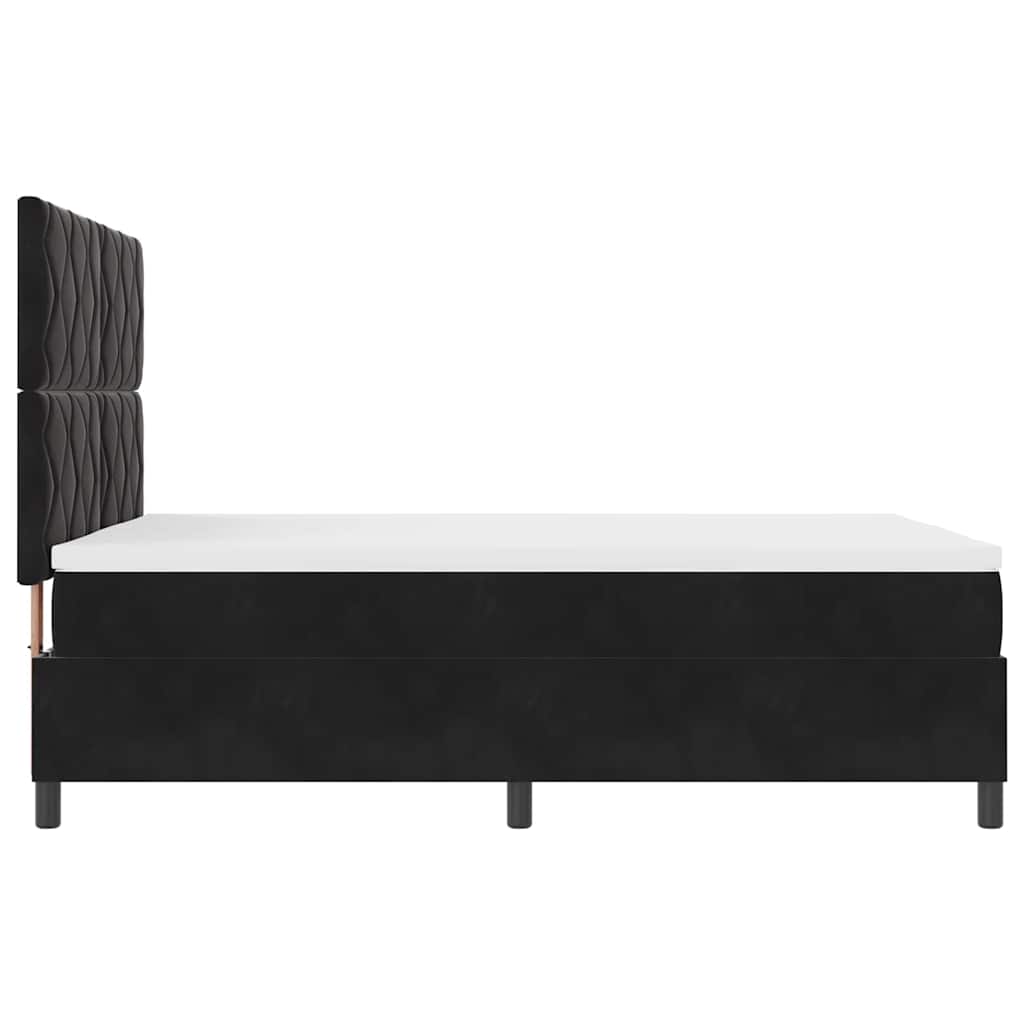 Boxspringbed met hoofdeinde Zwart 160 x 200 cm Fluweel