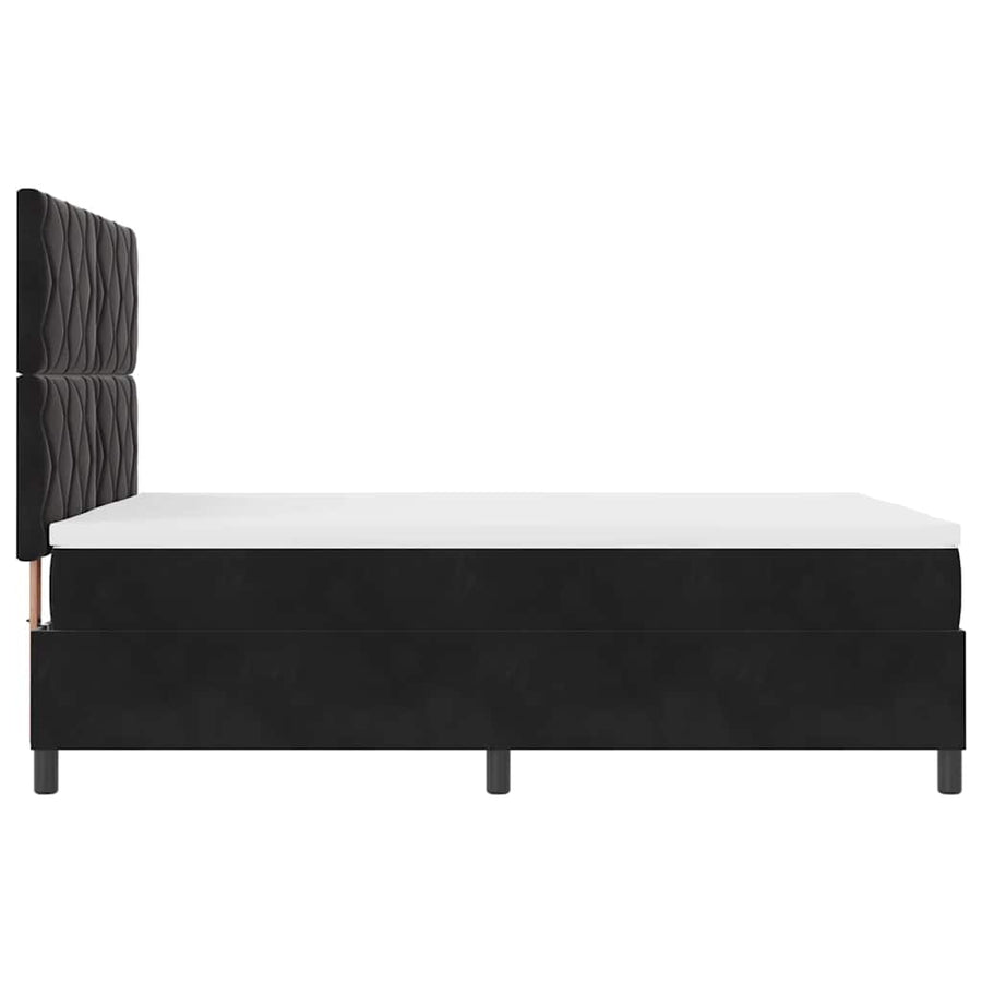 Boxspringbed met hoofdeinde Zwart 160 x 200 cm Fluweel
