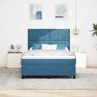 Boxspringbed 160x200 cm donkerblauw fluweel