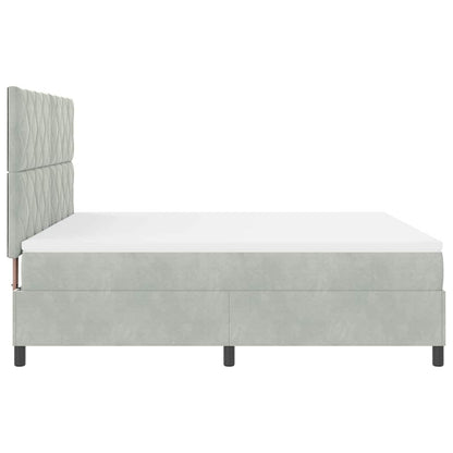 Boxspringbed met matras Lichtgrijs 180 x 200 cm Stof