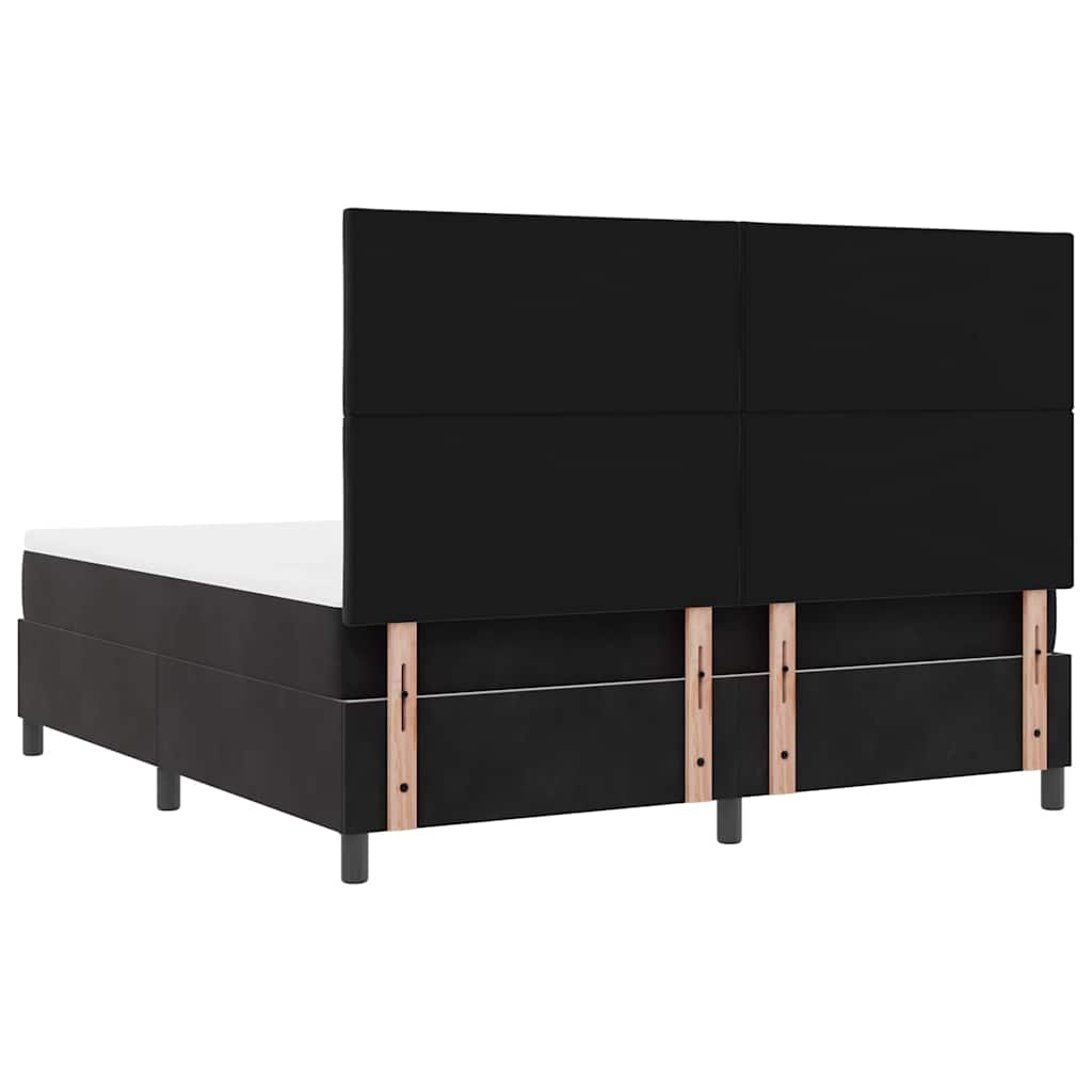 Boxspringbed met hoofdeinde Zwart 180 x 200 cm Fluweel