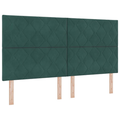 Boxspringbed met matras Donkergroen 180 x 200 cm Fluweel