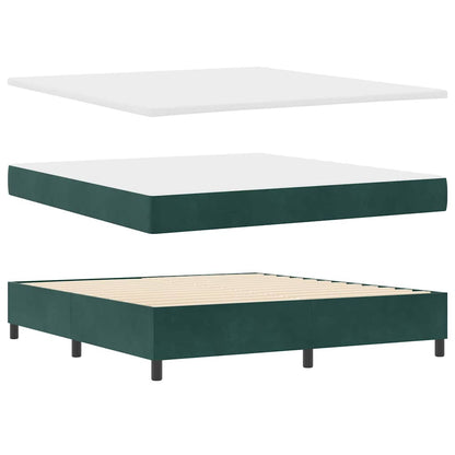 Boxspringbed met matras Donkergroen 180 x 200 cm Fluweel