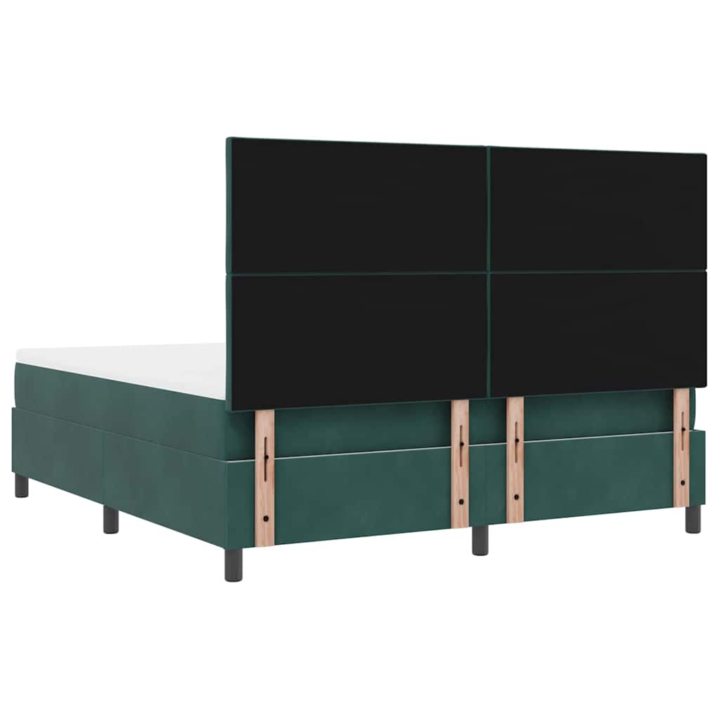 Boxspringbed met matras Donkergroen 180 x 200 cm Fluweel