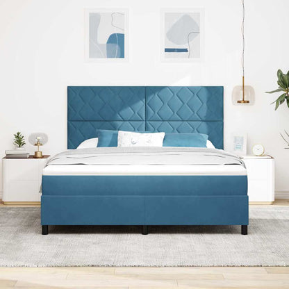 Boxspringbed met matras Donkerblauw 180 x 200 cm Stof