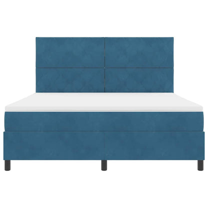 Boxspringbed met matras Donkerblauw 180 x 200 cm Stof